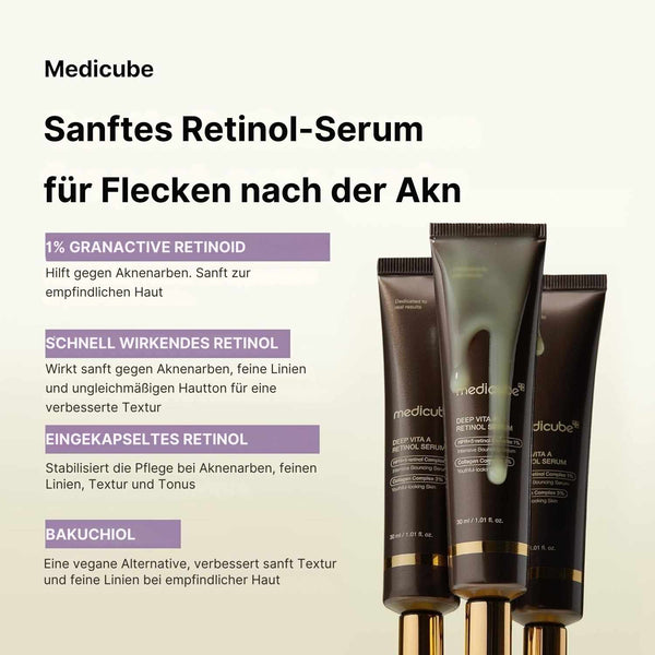 Medicube Deep Vita A Retinol Serum 30ml K Beauty Hautpflege für strahlende Haut