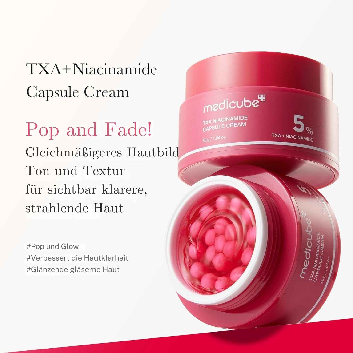 Medicube TXA Niacinamide Capsule Cream 55g K Beauty Hautpflege für strahlende Haut