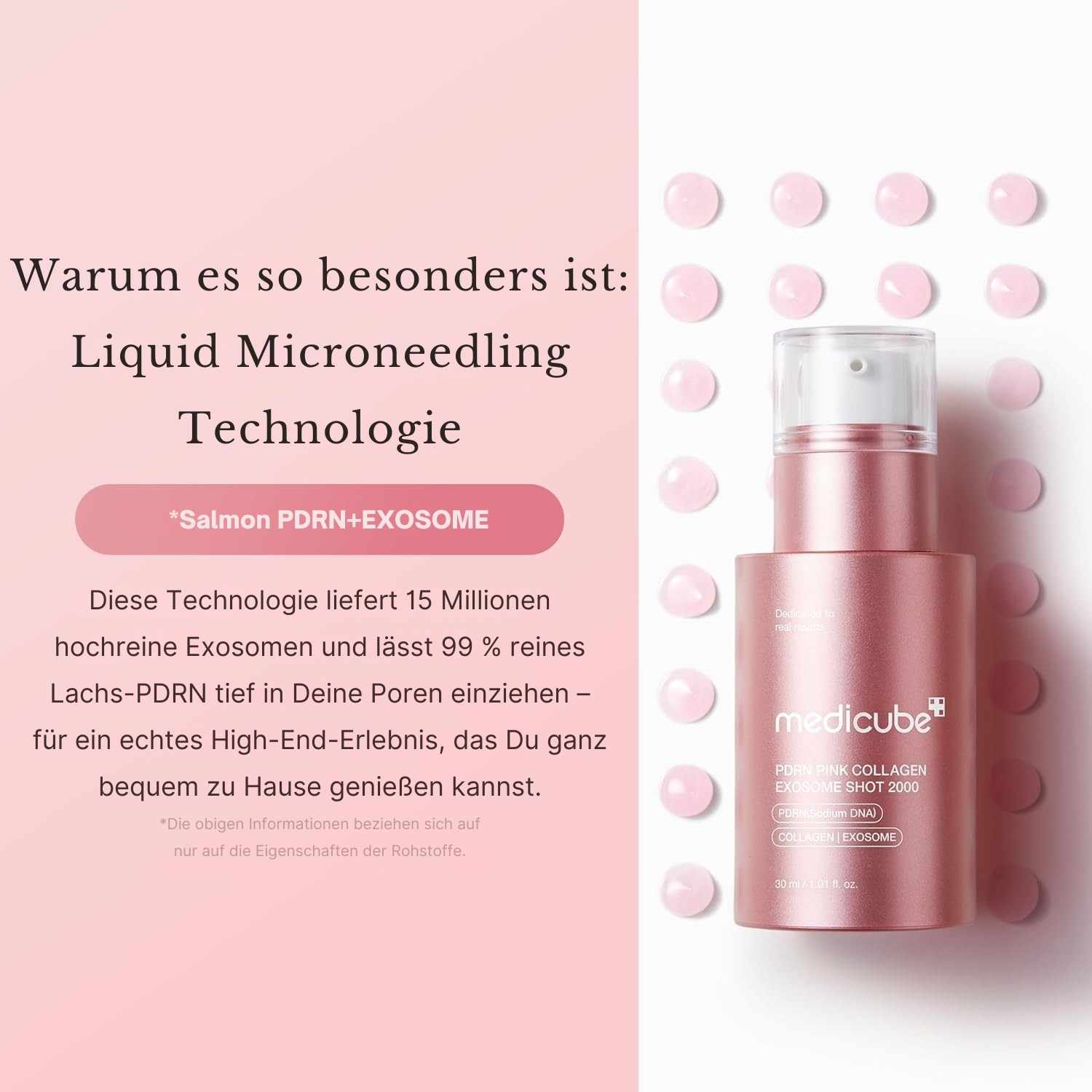 Medicube PDRN Pink Collagen Exosome Shot Serum 2000 K Beauty Hautpflege für strahlende Haut