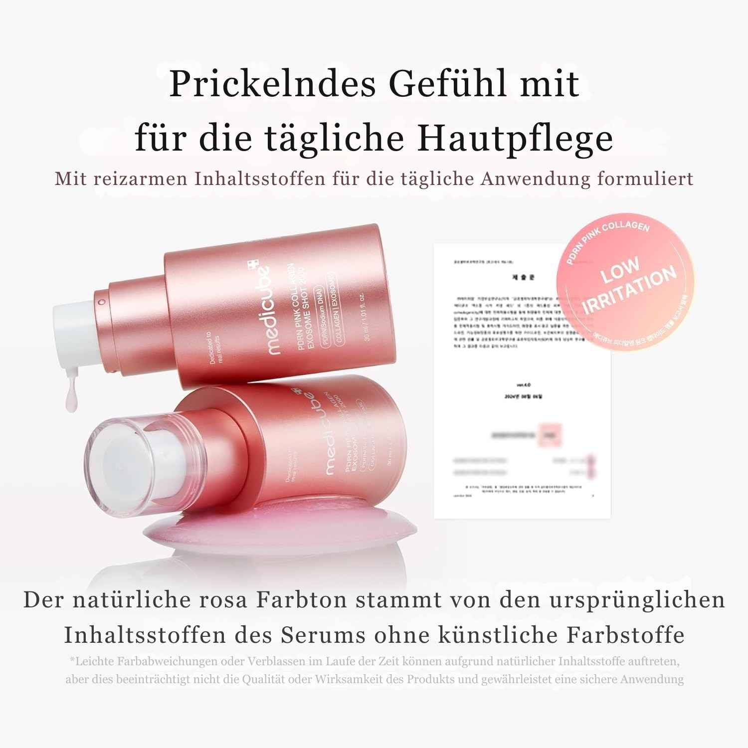 Medicube PDRN Pink Collagen Exosome Shot Serum 2000 K Beauty Hautpflege für strahlende Haut