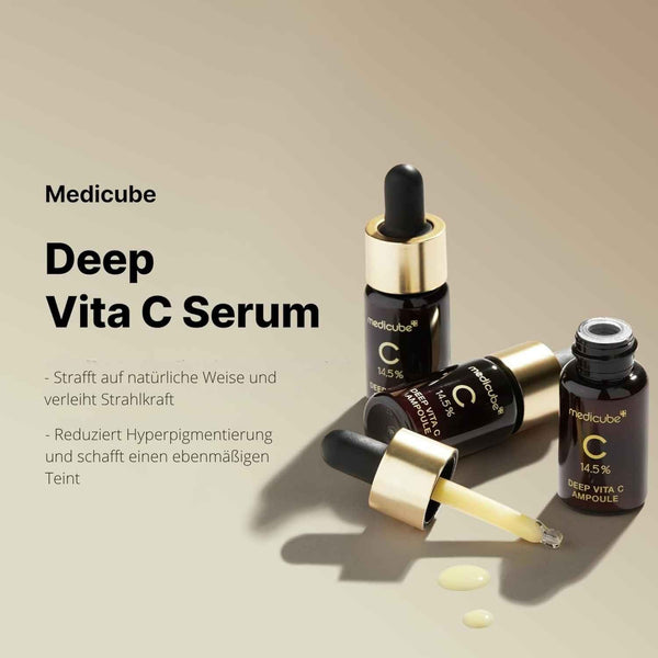 Medicube Deep Vita C Ampoule 2.0 Serum Set - 3x 10 g K Beauty Hautpflege für strahlende Haut