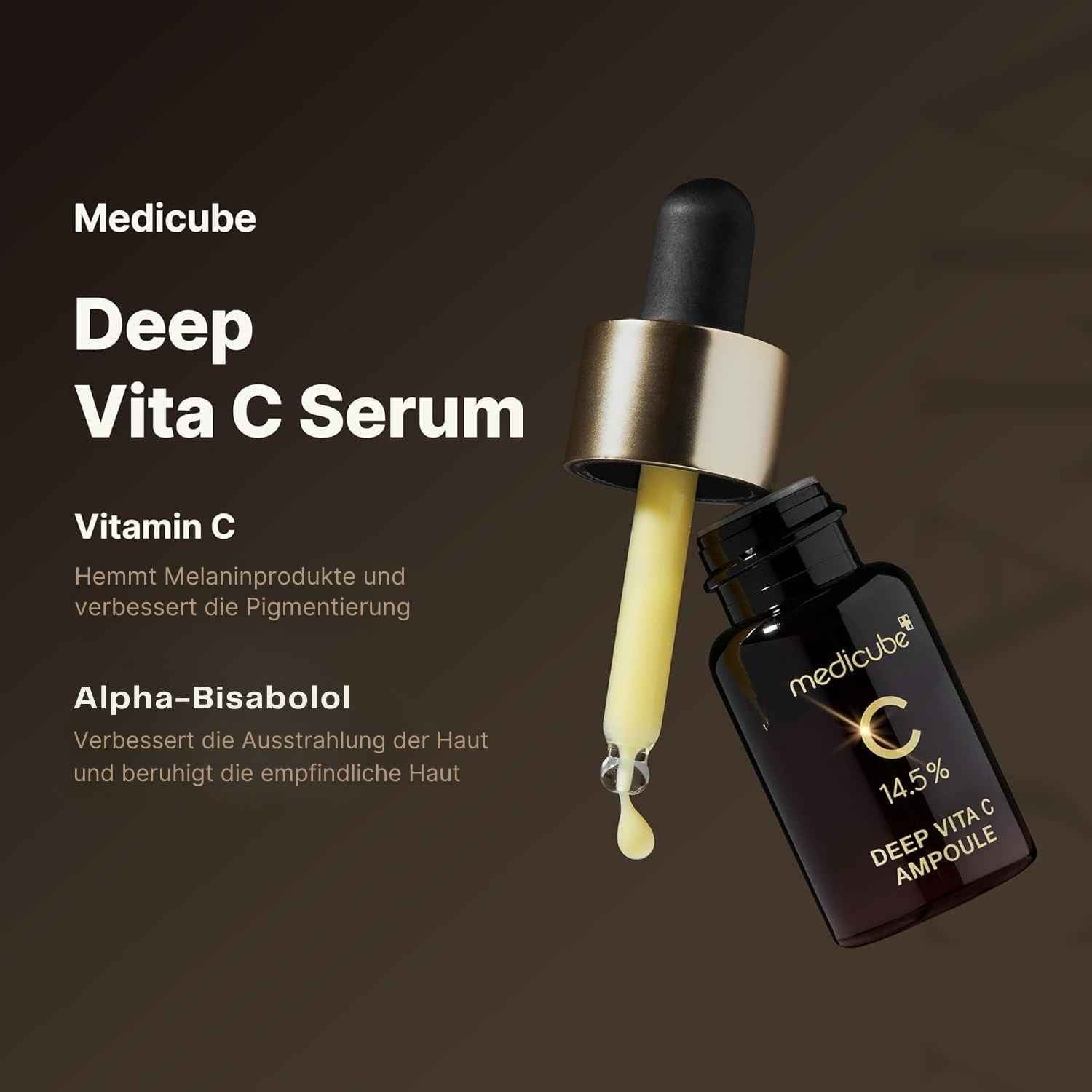 Medicube Deep Vita C Ampoule 2.0 Serum Set - 3x 10 g K Beauty Hautpflege für strahlende Haut