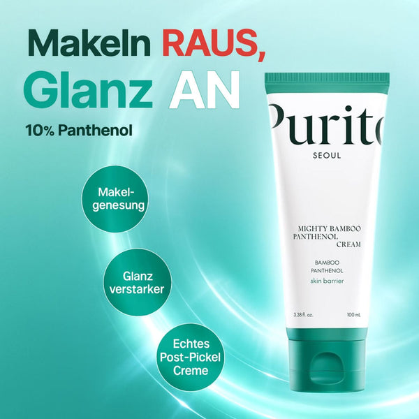 Purito Seoul Mighty Bamboo Panthenol Cream 100ml K Beauty Hautpflege für strahlende Haut