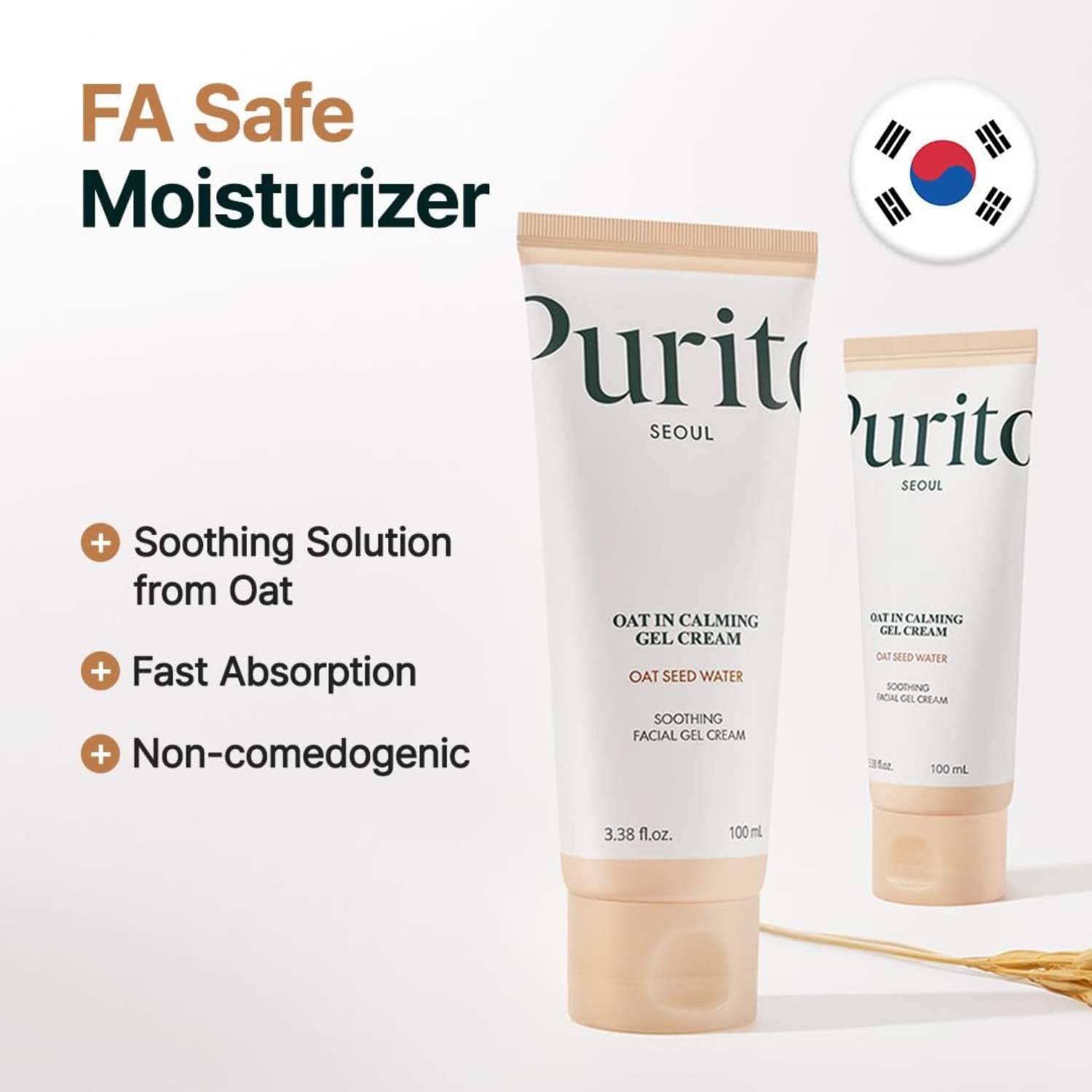 Purito Seoul Oat-In Calming Gel Cream 100ml K Beauty Hautpflege für strahlende Haut