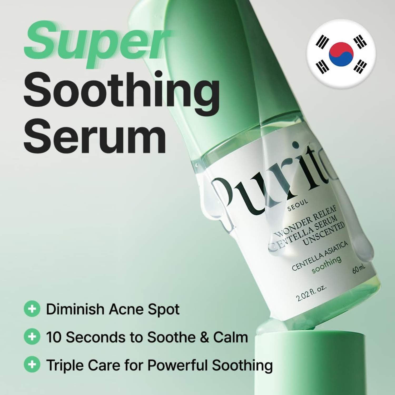 Purito Seoul Glow Duo – Centella Serum 60 ml & Mighty Bamboo Panthenol Cream 100 ml K Beauty Hautpflege für strahlende Haut