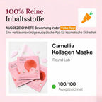 Round Lab Camellia Deep Collagen Firming Gel Mask 4er Pack K Beauty Hautpflege für strahlende Haut