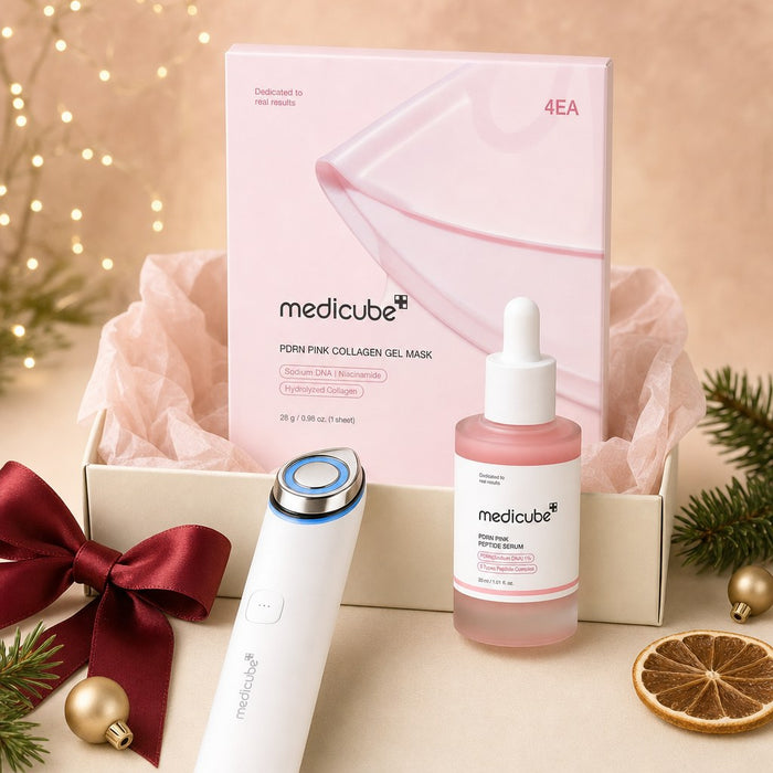 Glow-Gerät Geschenkset – Medicube Mini Booster Pro Weiß & PDRN