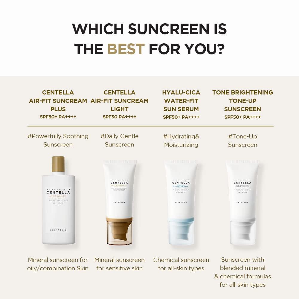 SKIN1004 Madagascar Centella Air-Fit Suncream Light SPF30 PA++++ - 50ml K Beauty Hautpflege für strahlende Haut