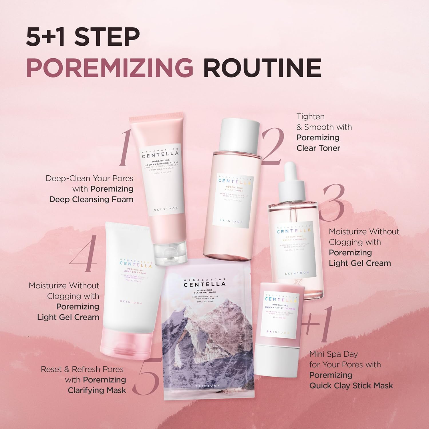 SKIN1004 Madagascar Centella Poremizing Fresh Ampoule Serum 50 ml K Beauty Hautpflege für strahlende Haut