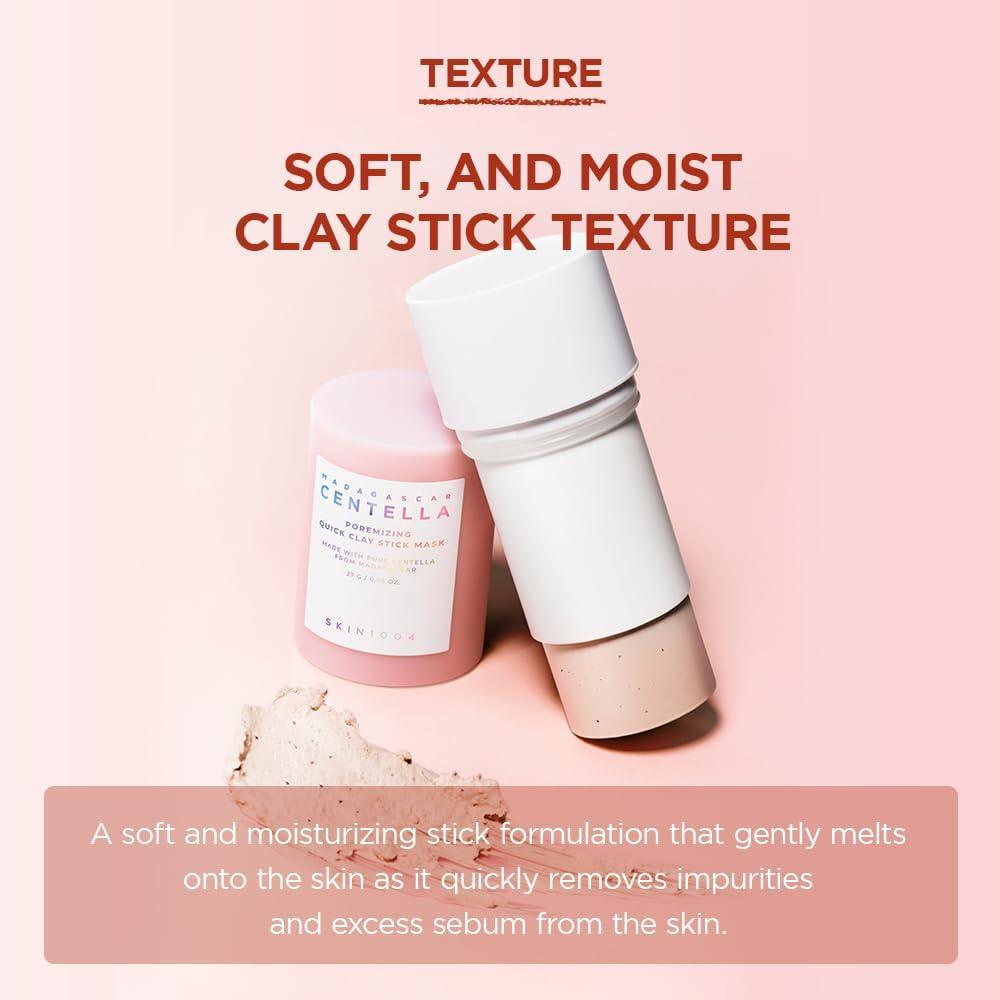 SKIN1004 Madagascar Centella Poremizing Quick Clay Stick Mask 27g K Beauty Hautpflege für strahlende Haut