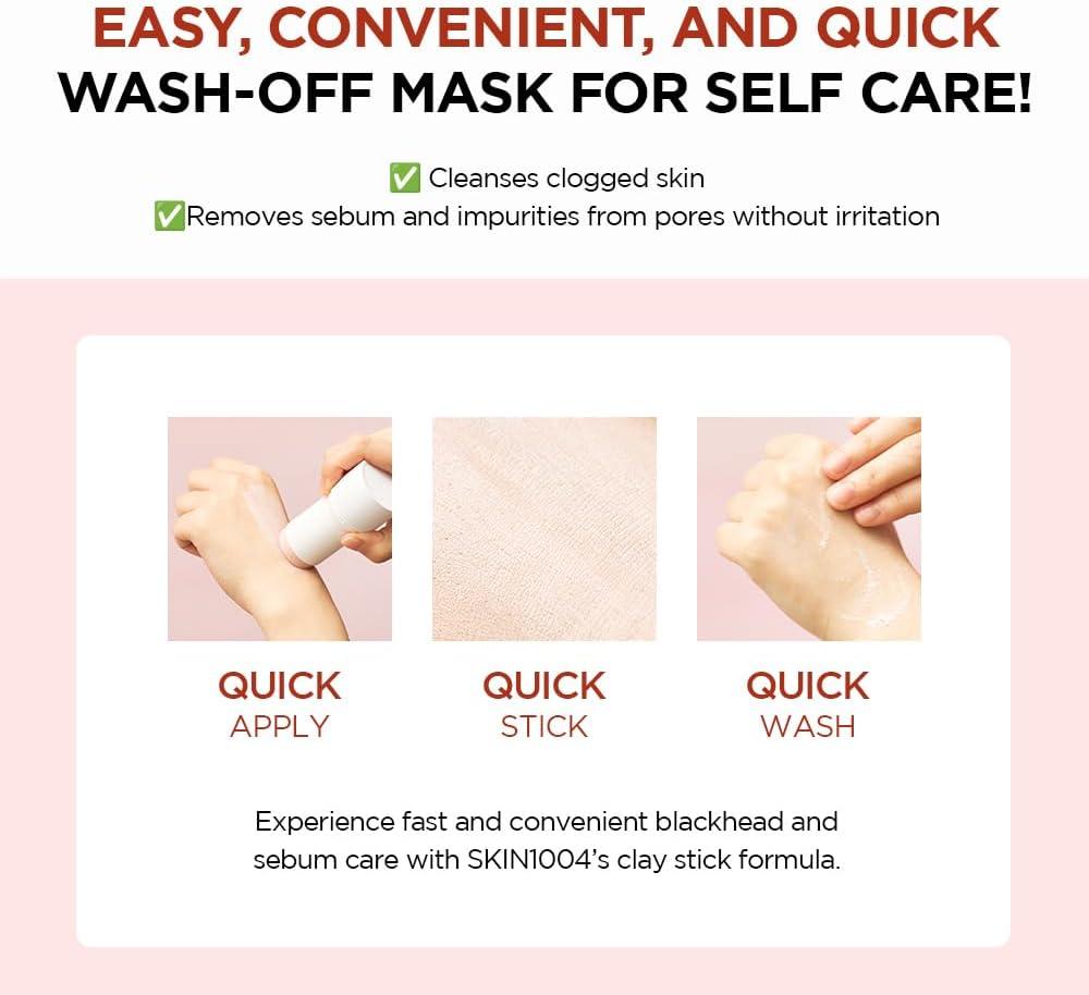 SKIN1004 Madagascar Centella Poremizing Quick Clay Stick Mask 27g K Beauty Hautpflege für strahlende Haut