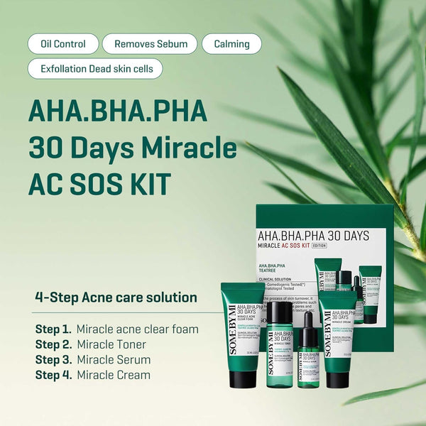 SOME BY MI AHA BHA PHA 30 Days Miracle AC SOS Kit K Beauty Hautpflege für strahlende Haut