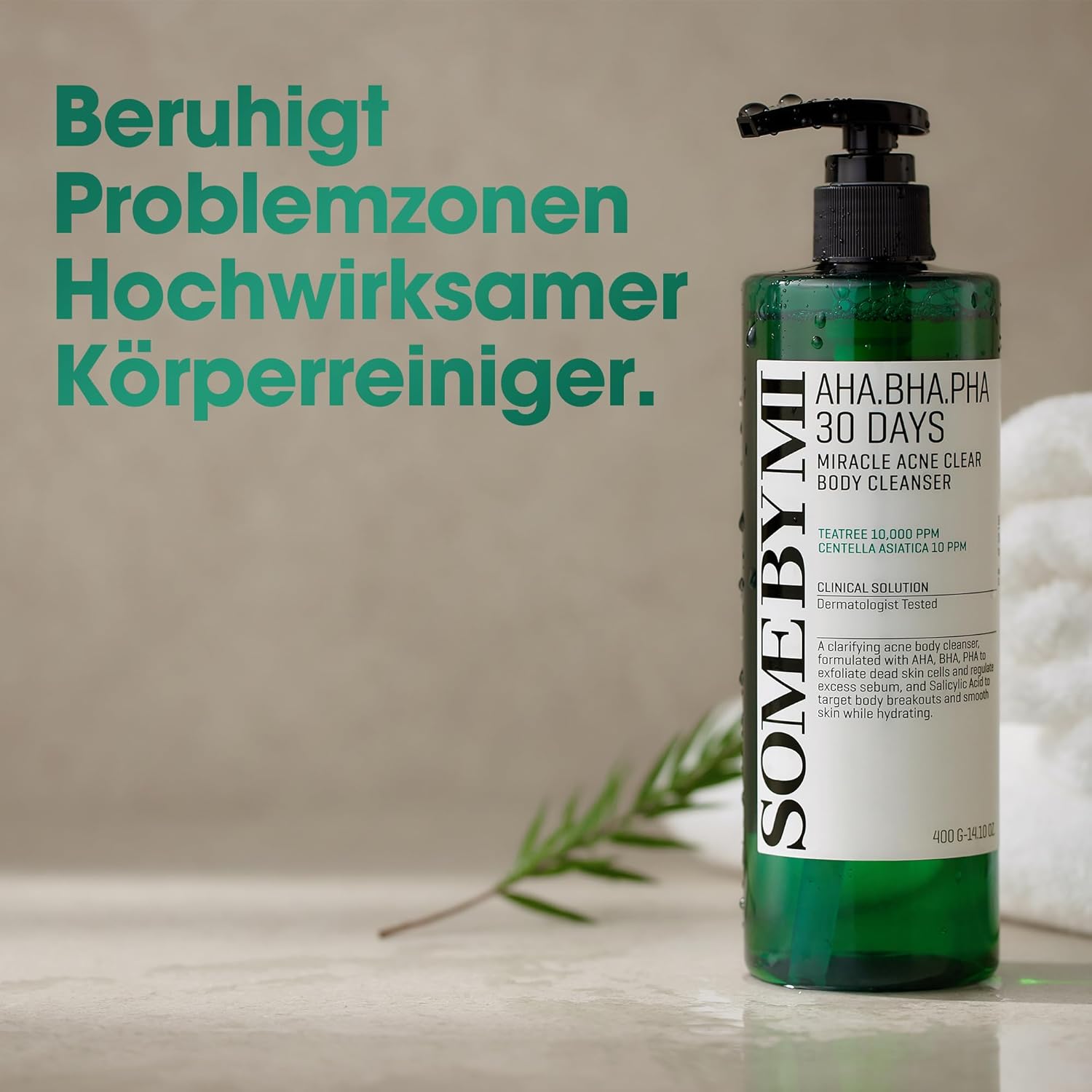 SOME BY MI AHA BHA PHA 30 Days Miracle Acne Clear Body Cleanser 400 ml K Beauty Hautpflege für strahlende Haut