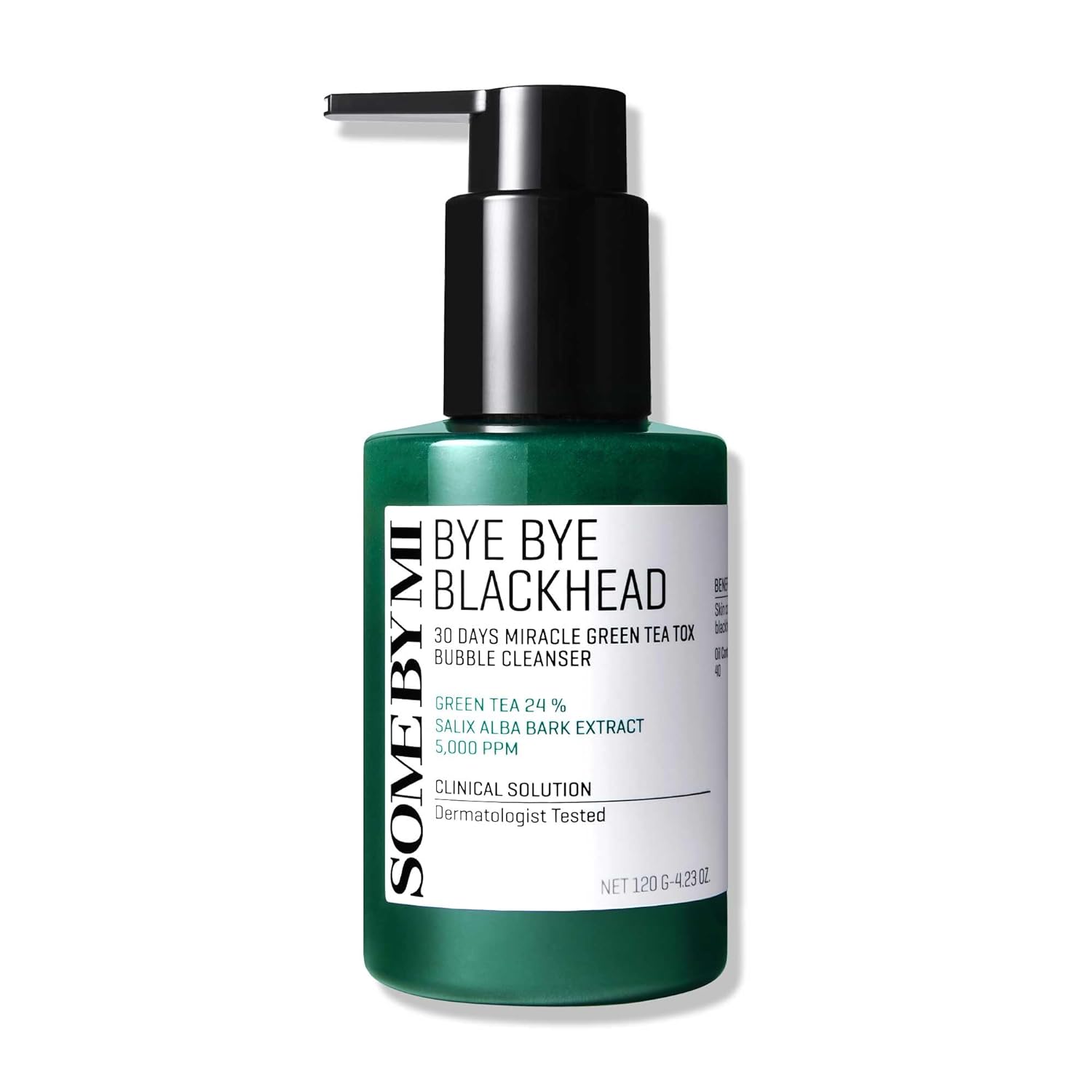 Some By Mi Bye Bye Blackhead 30 days Miracle Green Tea Tox Bubble Cleanser 120 ml K Beauty Hautpflege für strahlende Haut