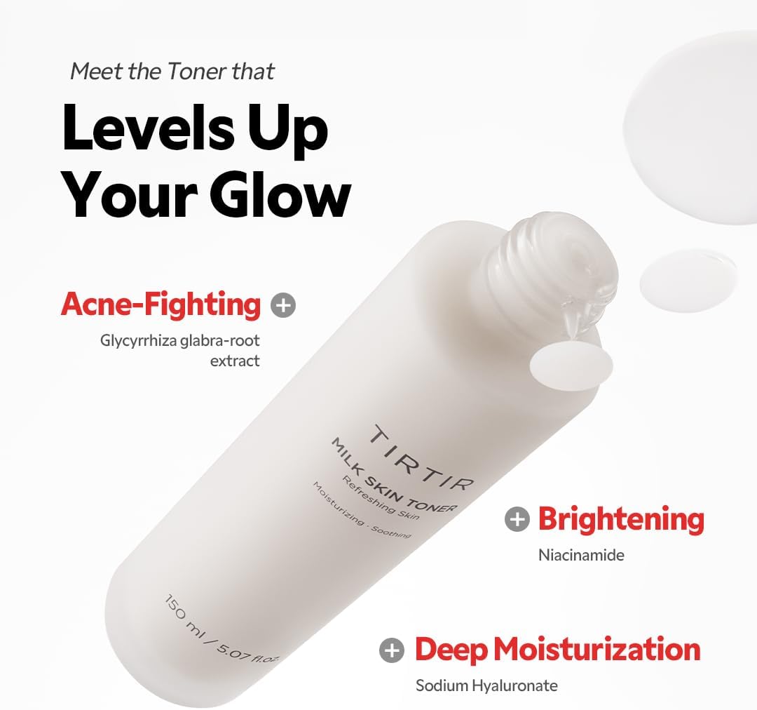 TIRTIR Milk Skin Toner 150ml K Beauty Hautpflege für strahlende Haut