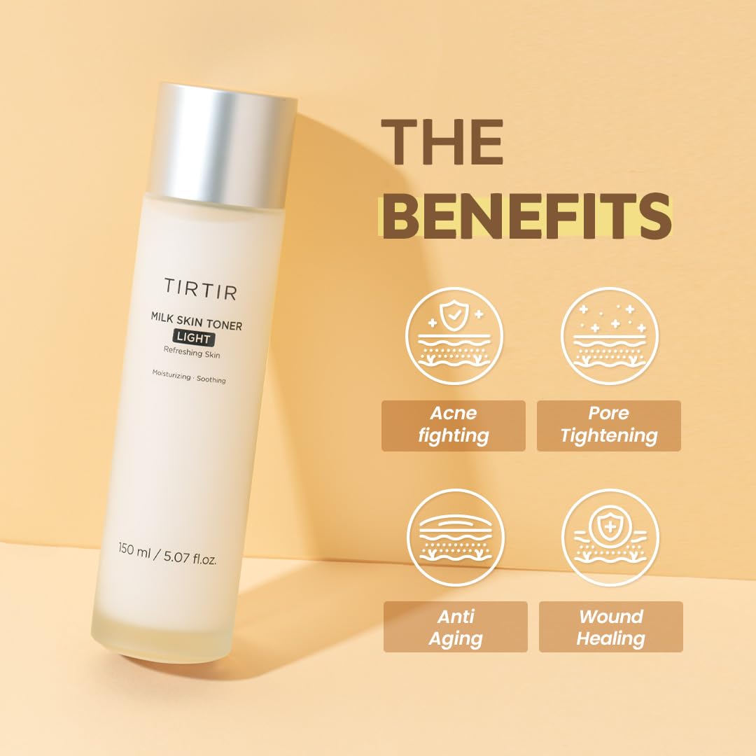 TIRTIR Milk Skin Toner Light 150ml K Beauty Hautpflege für strahlende Haut