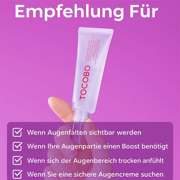 Tocobo Collagen Brightening Eye Gel Cream 30ml K Beauty Hautpflege für strahlende Haut