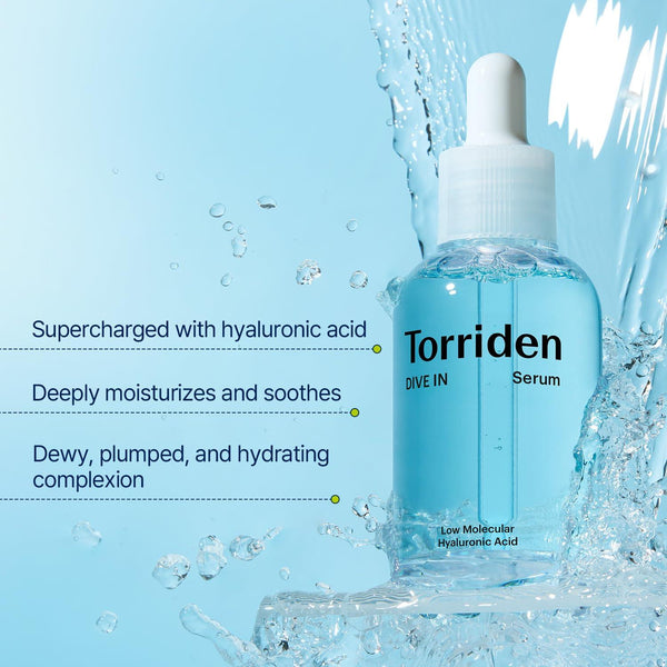Torriden DIVE-IN Low Molecular Hyaluronic Acid Serum 50 ml K Beauty Hautpflege für strahlende Haut