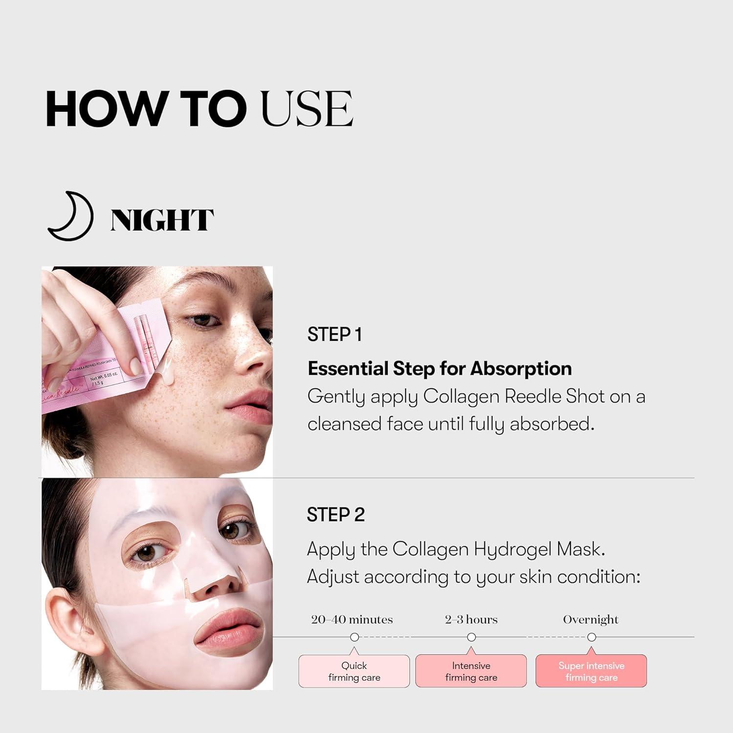 VT Cosmetics Collagen Reedle Shot 100 2Step Hydrogel Mask K Beauty Hautpflege für strahlende Haut