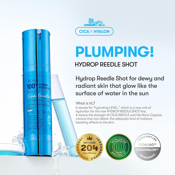 VT Cosmetics Hydrop Reedle Shot 100hL 50 ml K Beauty Hautpflege für strahlende Haut